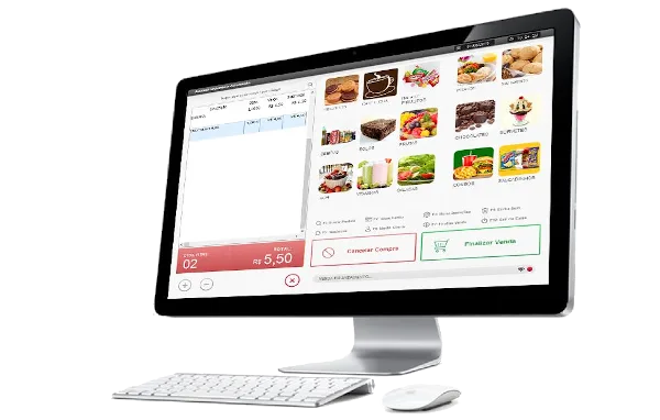 Venda no modo touch screen